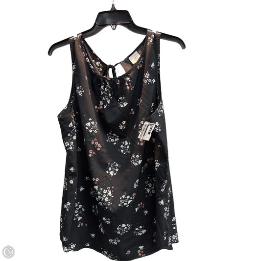 Top Sleeveless By Cabi In Floral Print, Size: Xl
