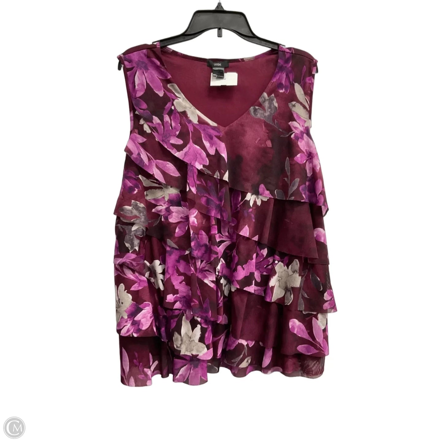 Top Sleeveless By Clothes Mentor In Floral Print, Size: 3x