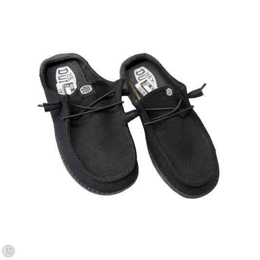 Shoes Flats By Hey Dude In Black, Size: 8