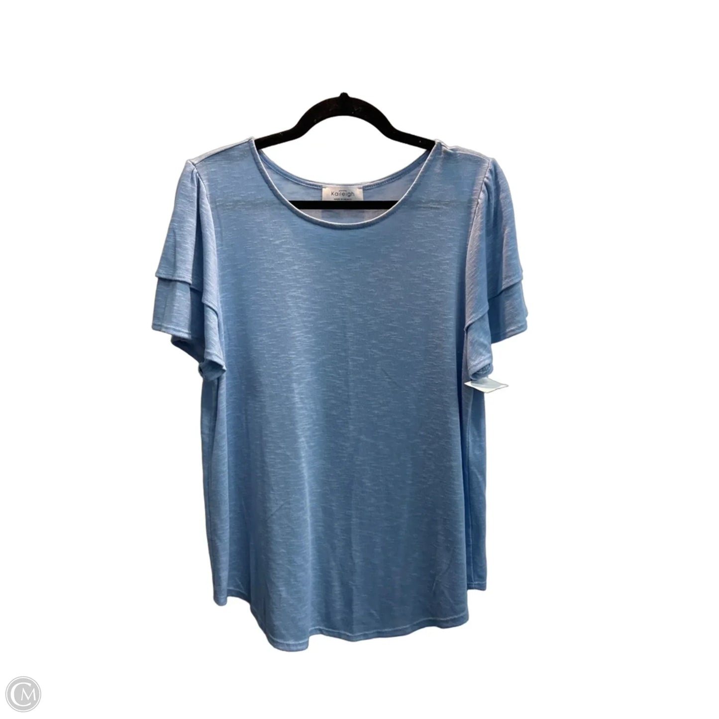 Top Short Sleeve By Kaileigh In Blue, Size: Xl
