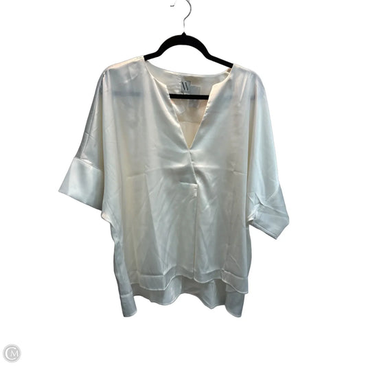 Top Short Sleeve By Worthington In Cream, Size: Xxl