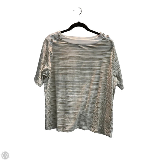 Top Short Sleeve Basic By Appleseeds In Taupe, Size: 1x