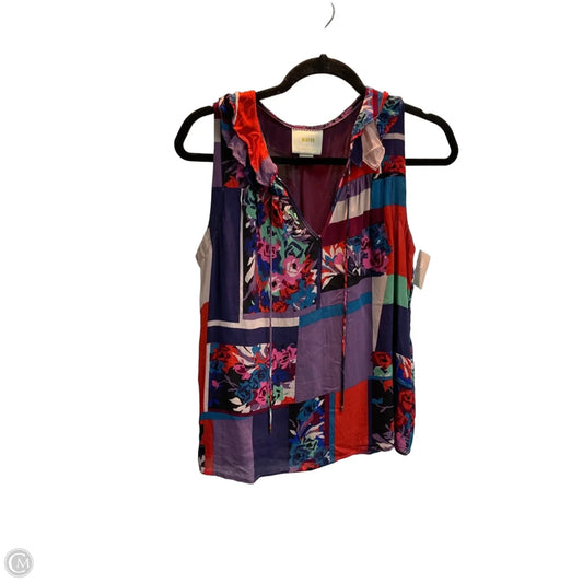 Top Sleeveless By Maeve In Multi-colored, Size: S