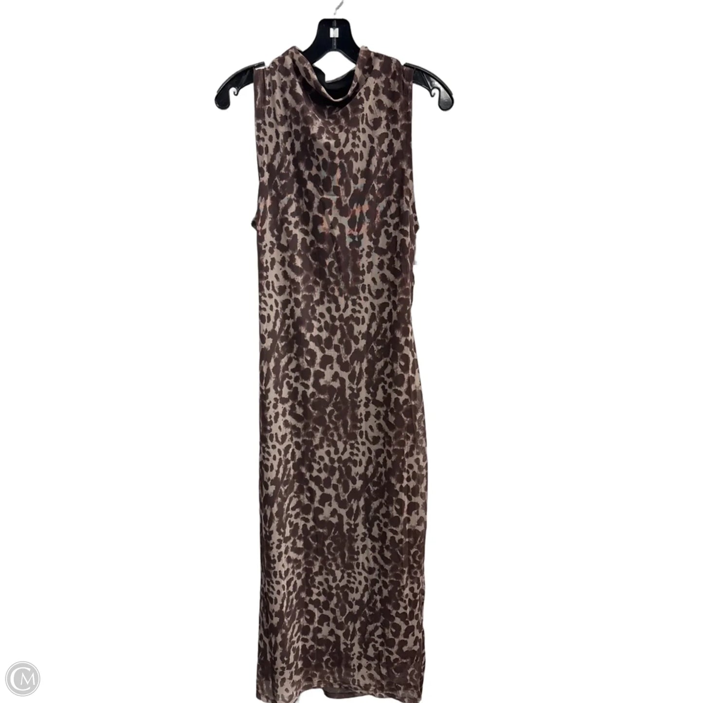 Dress Party Long By Clothes Mentor In Leopard Print, Size: L