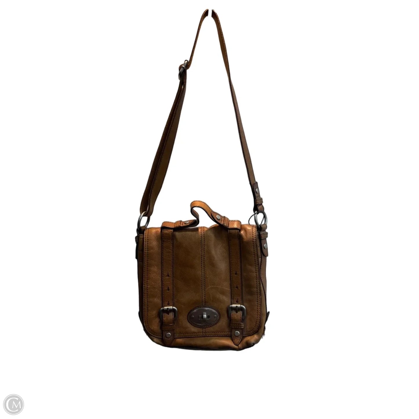 Crossbody Leather By Fossil, Size: Large