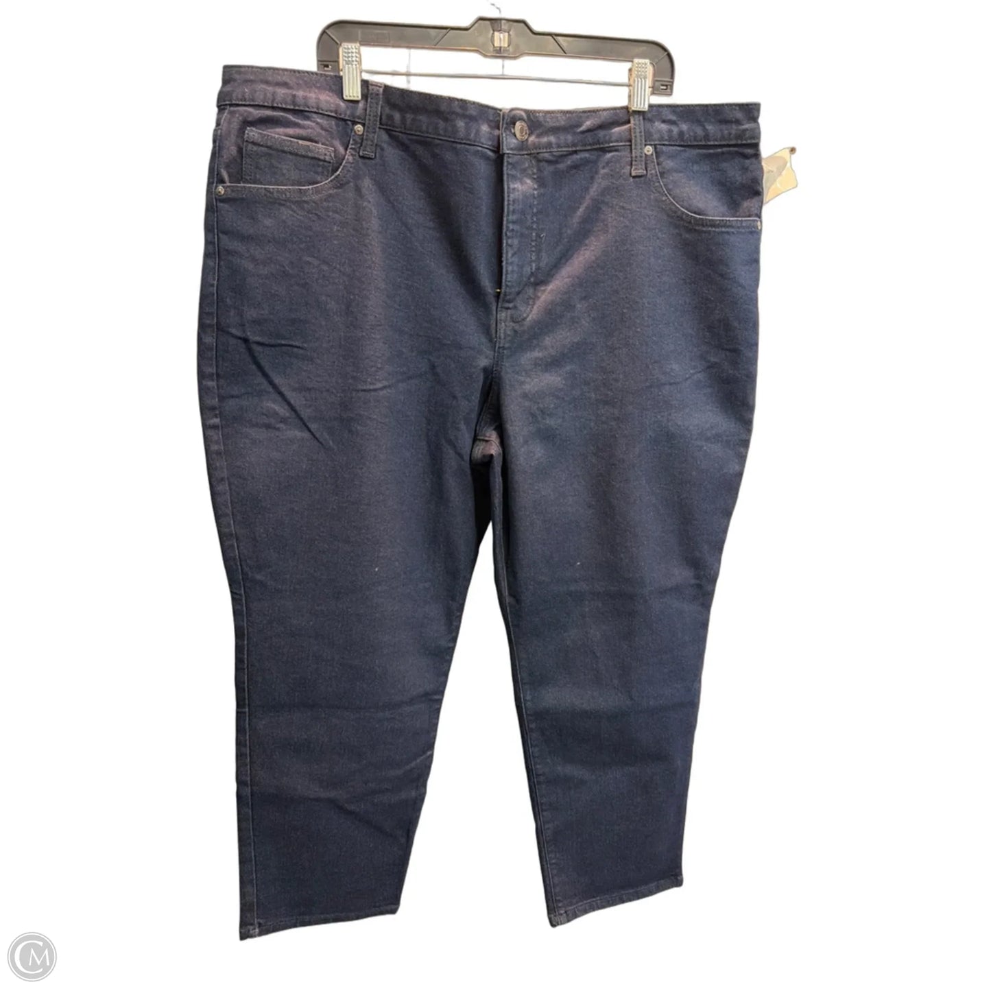 Jeans Straight By Terra & Sky In Blue Denim, Size: 22