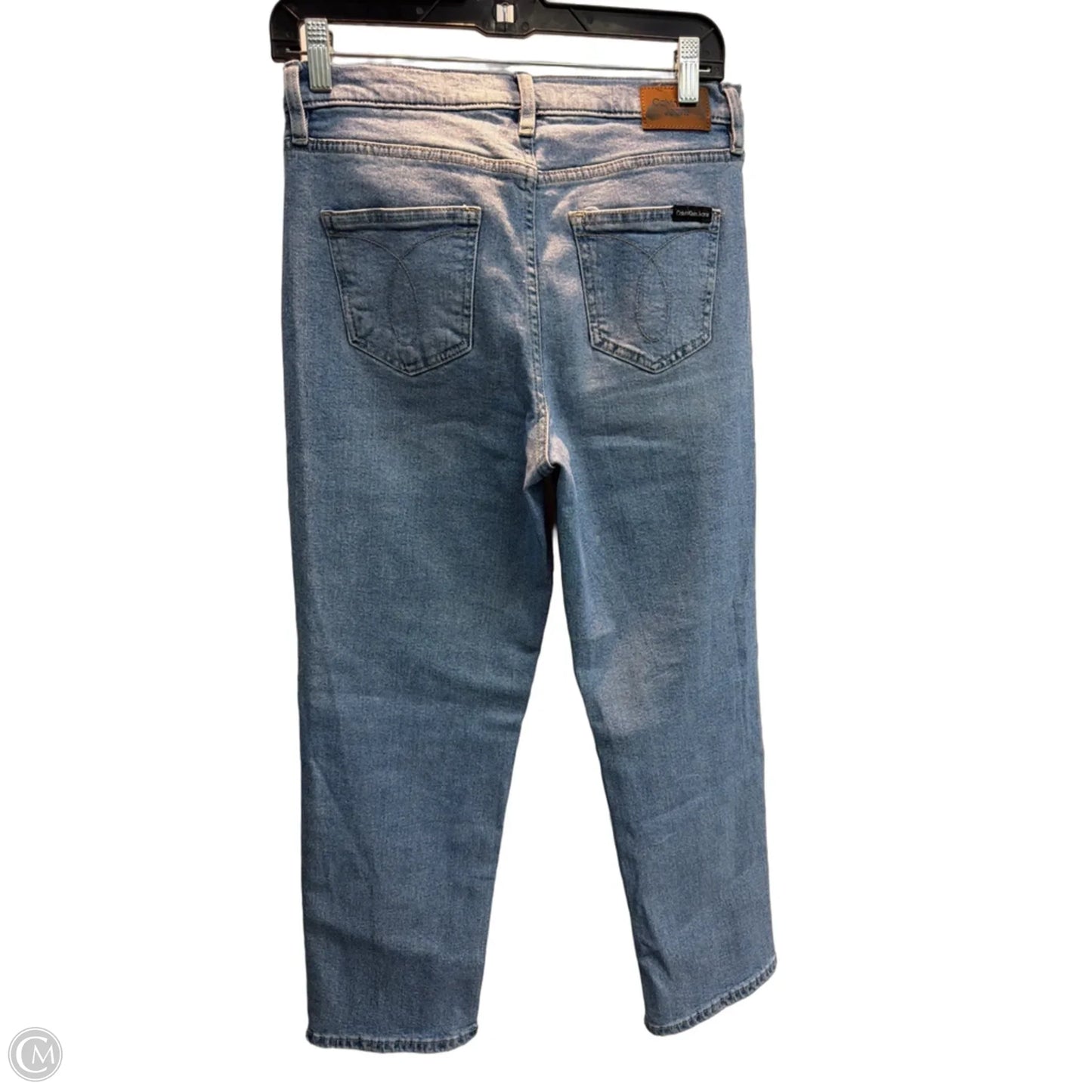 Jeans Straight By Calvin Klein In Blue Denim, Size: 4