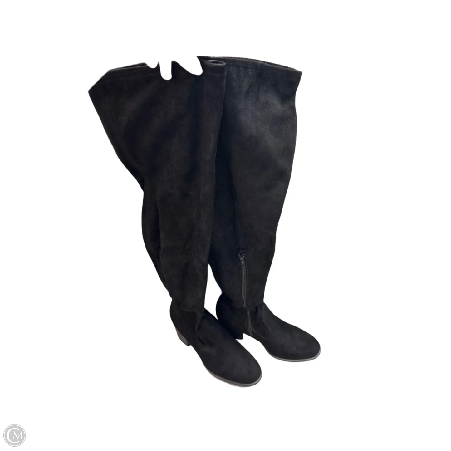 Boots Knee Heels By Natural Soul In Black, Size: 8