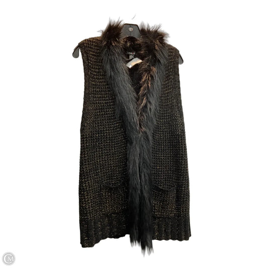 Vest Faux Fur & Sherpa By Style And Company In Black, Size: L
