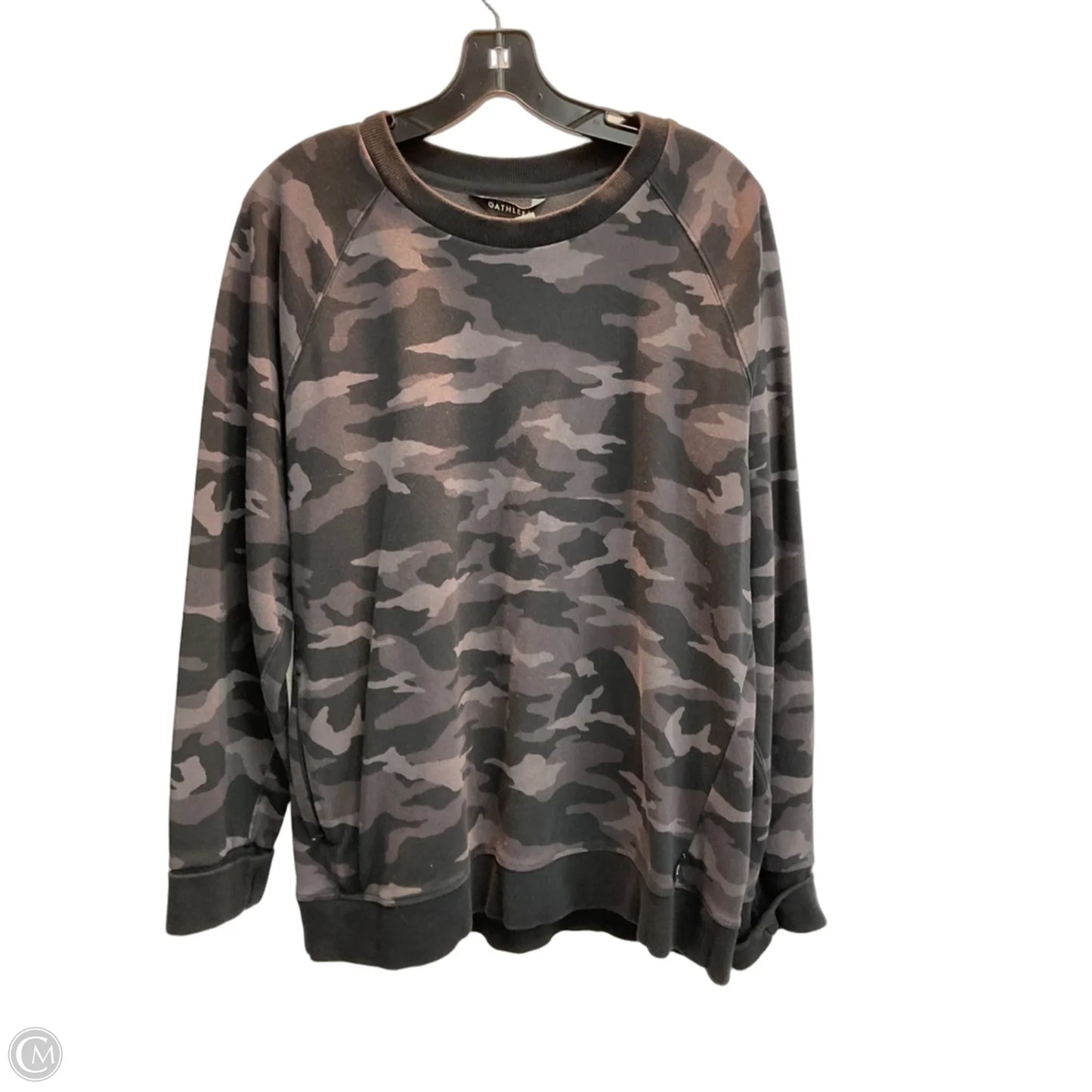 Sweatshirt Crewneck By Athleta In Camouflage Print, Size: L
