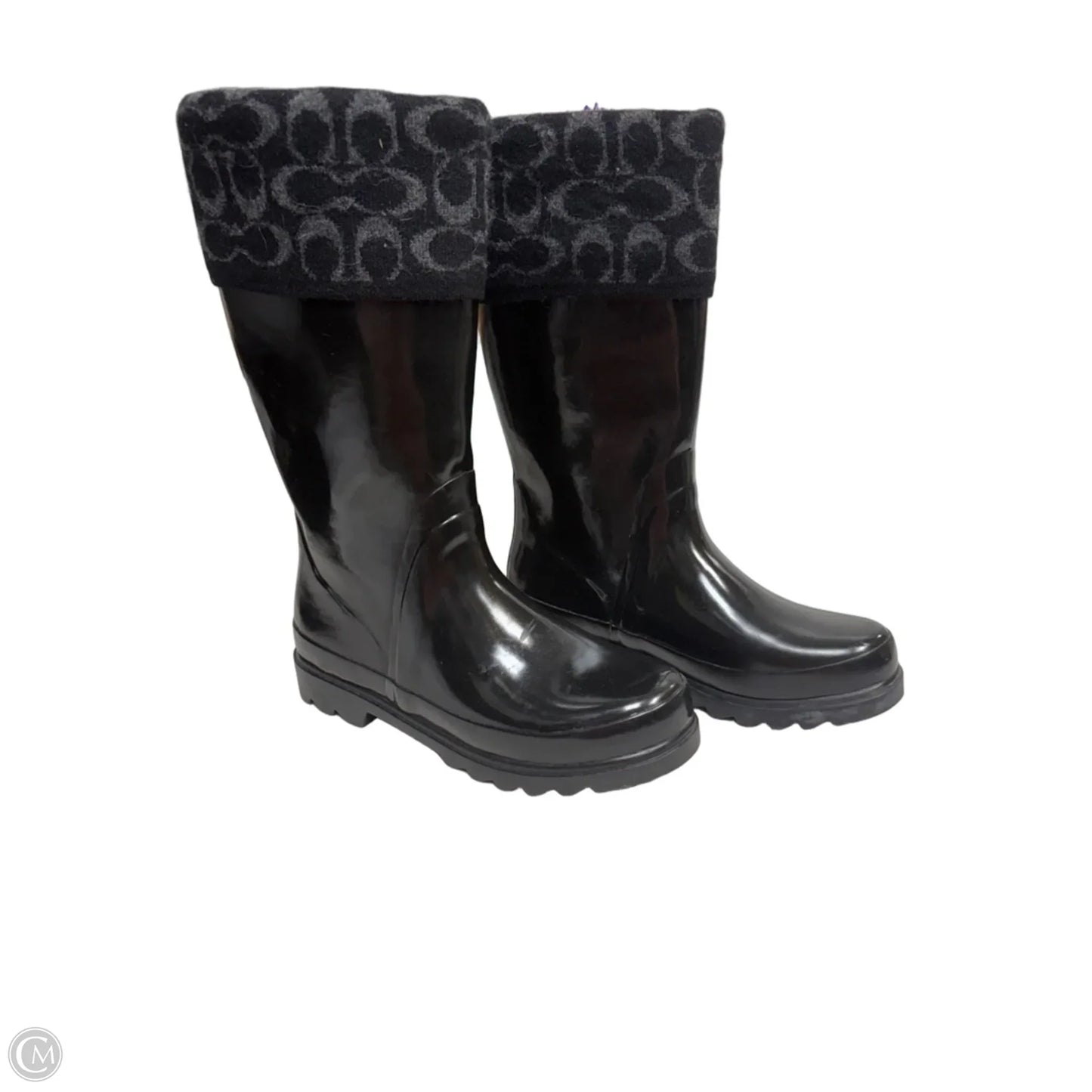 Boots Designer By Coach In Black, Size: 9