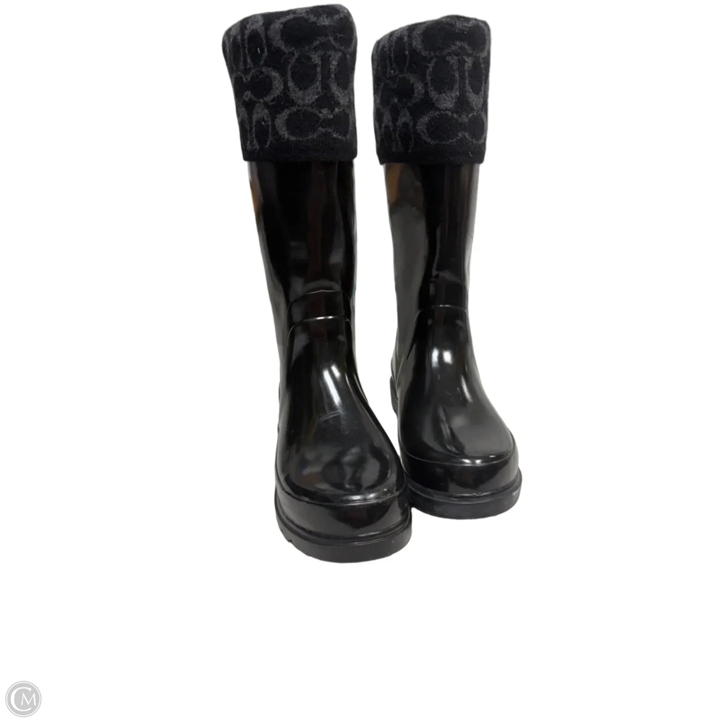 Boots Designer By Coach In Black, Size: 9
