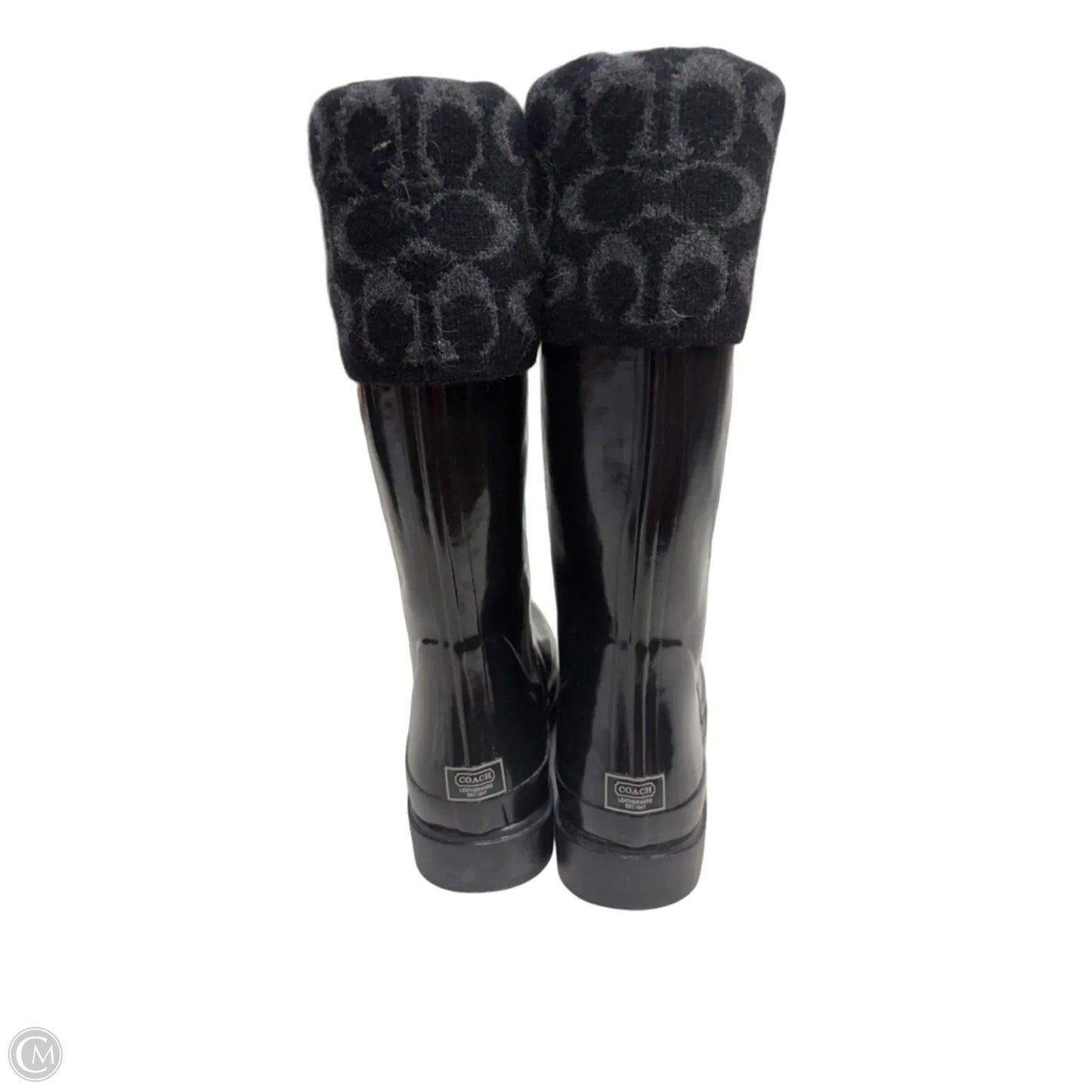 Boots Designer By Coach In Black, Size: 9