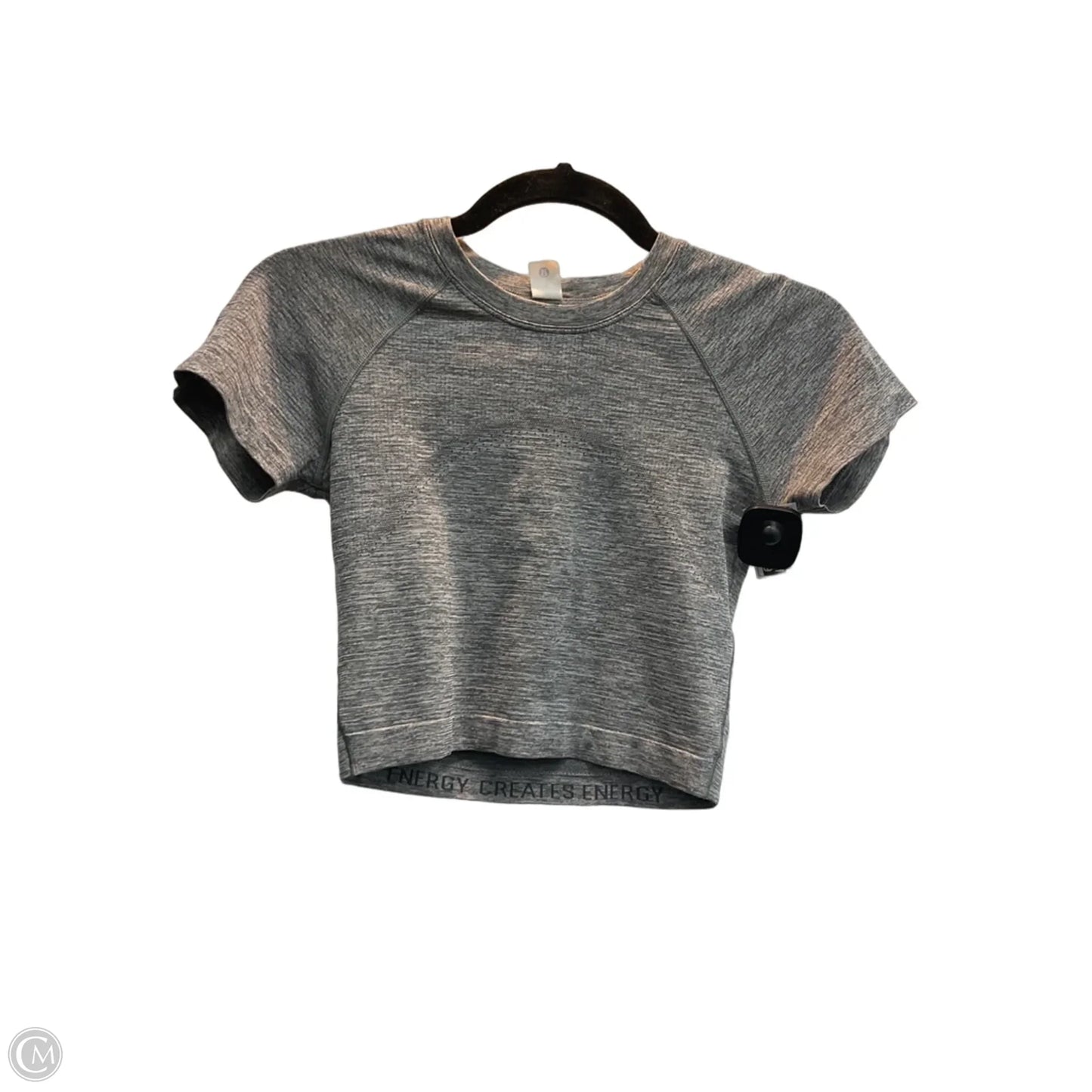 Athletic Top Short Sleeve By Lululemon In Grey, Size: S