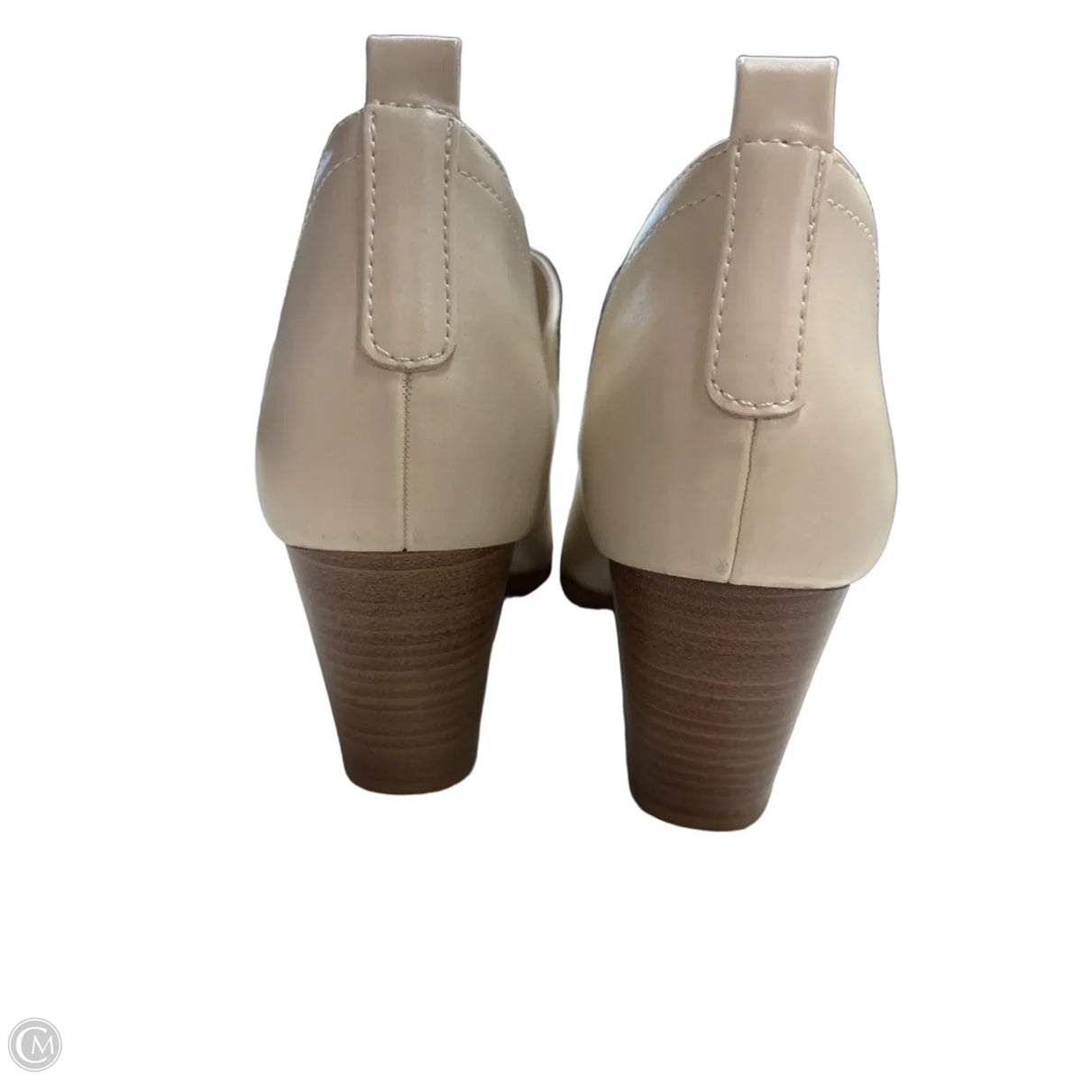 Boots Ankle Heels By Clothes Mentor In White, Size: 8.5