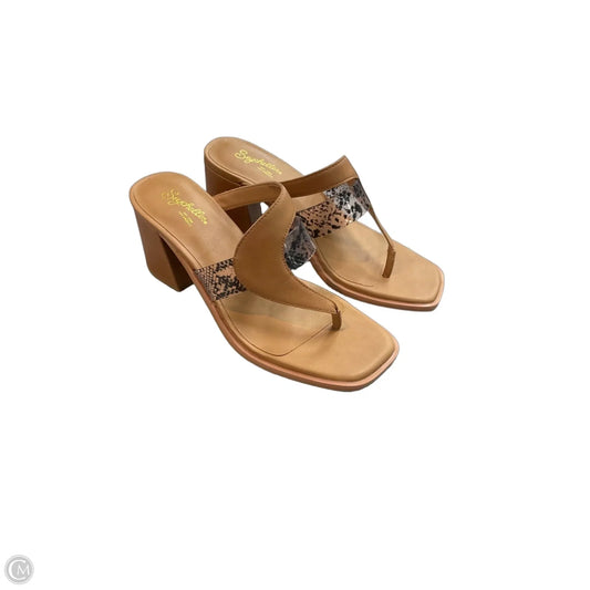 Sandals Heels Block By Seychelles In Brown, Size: 7.5