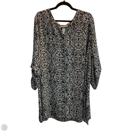 Tunic 3/4 Sleeve By Catherines In Black, Size: 3x