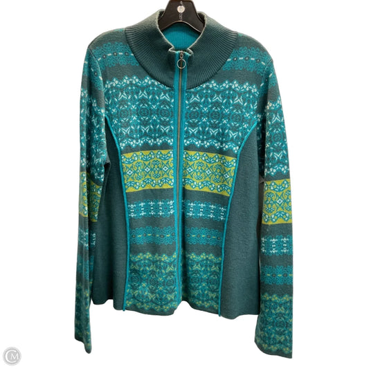 Sweater Cardigan By Icelandic Design In Teal, Size: Xl