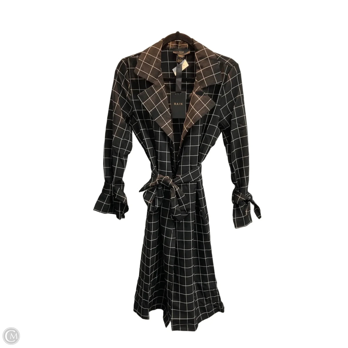 Jacket Windbreaker By Rain In Checkered Pattern, Size: M