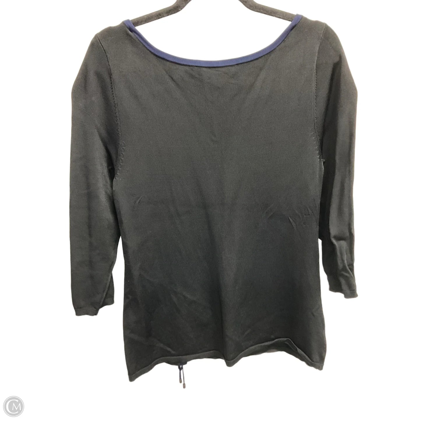 Top 3/4 Sleeve By White House Black Market In Black & Blue, Size: M