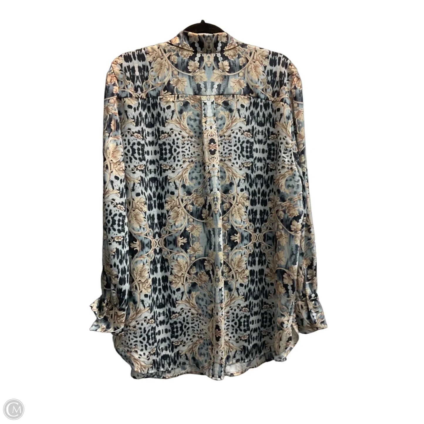 Blouse Long Sleeve By Chicos In Animal Print, Size: Xl