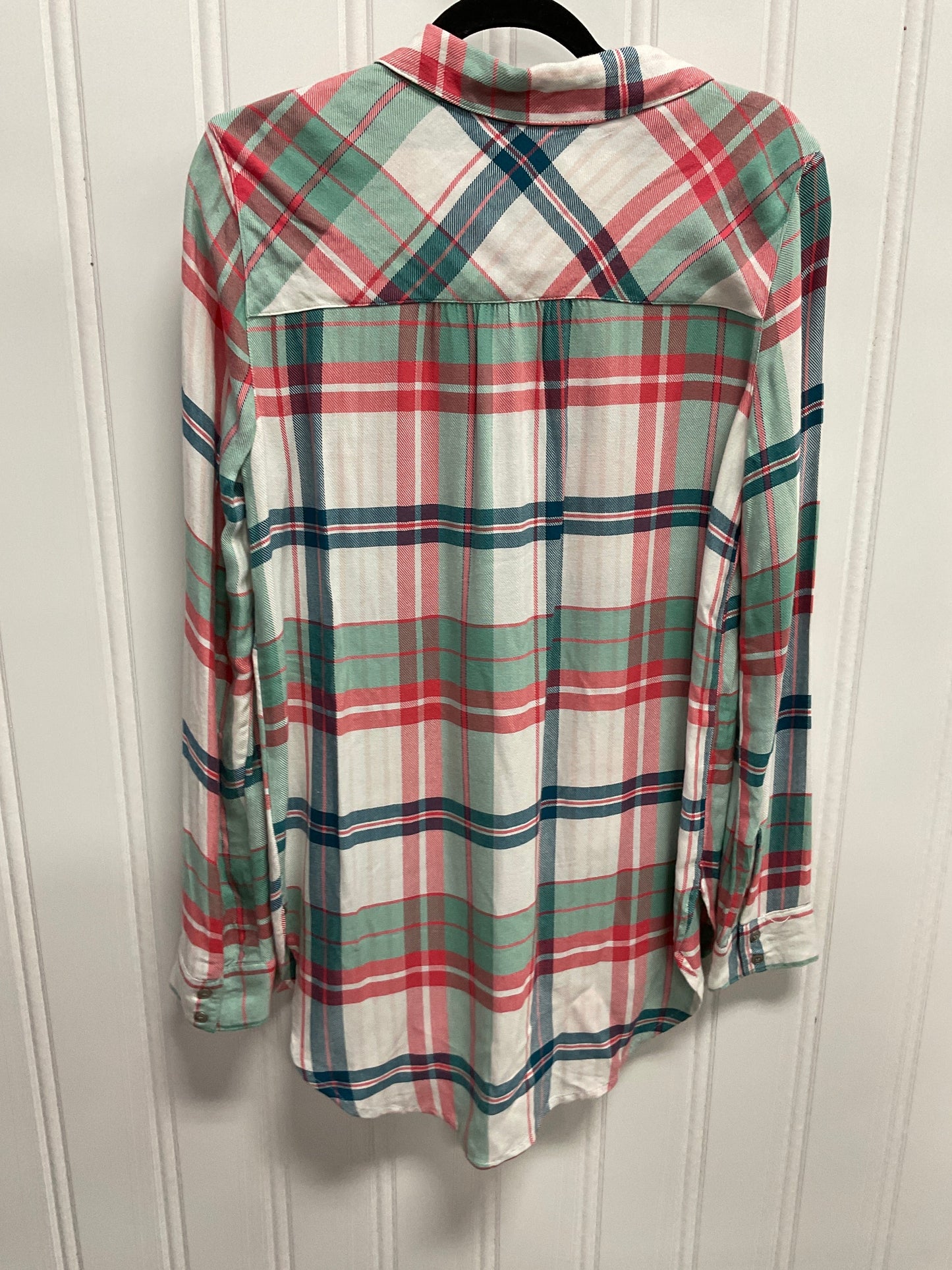 Tunic Long Sleeve By Caslon In Plaid Pattern, Size: Xs