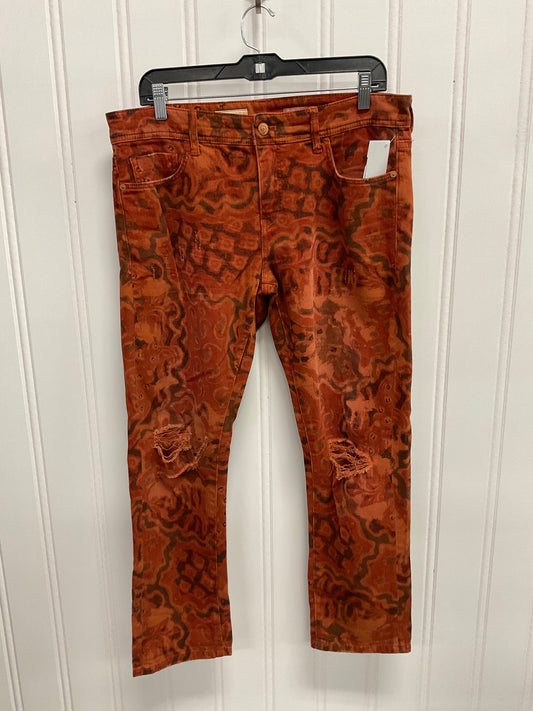Jeans Straight By Pilcro In Orange, Size: 8p