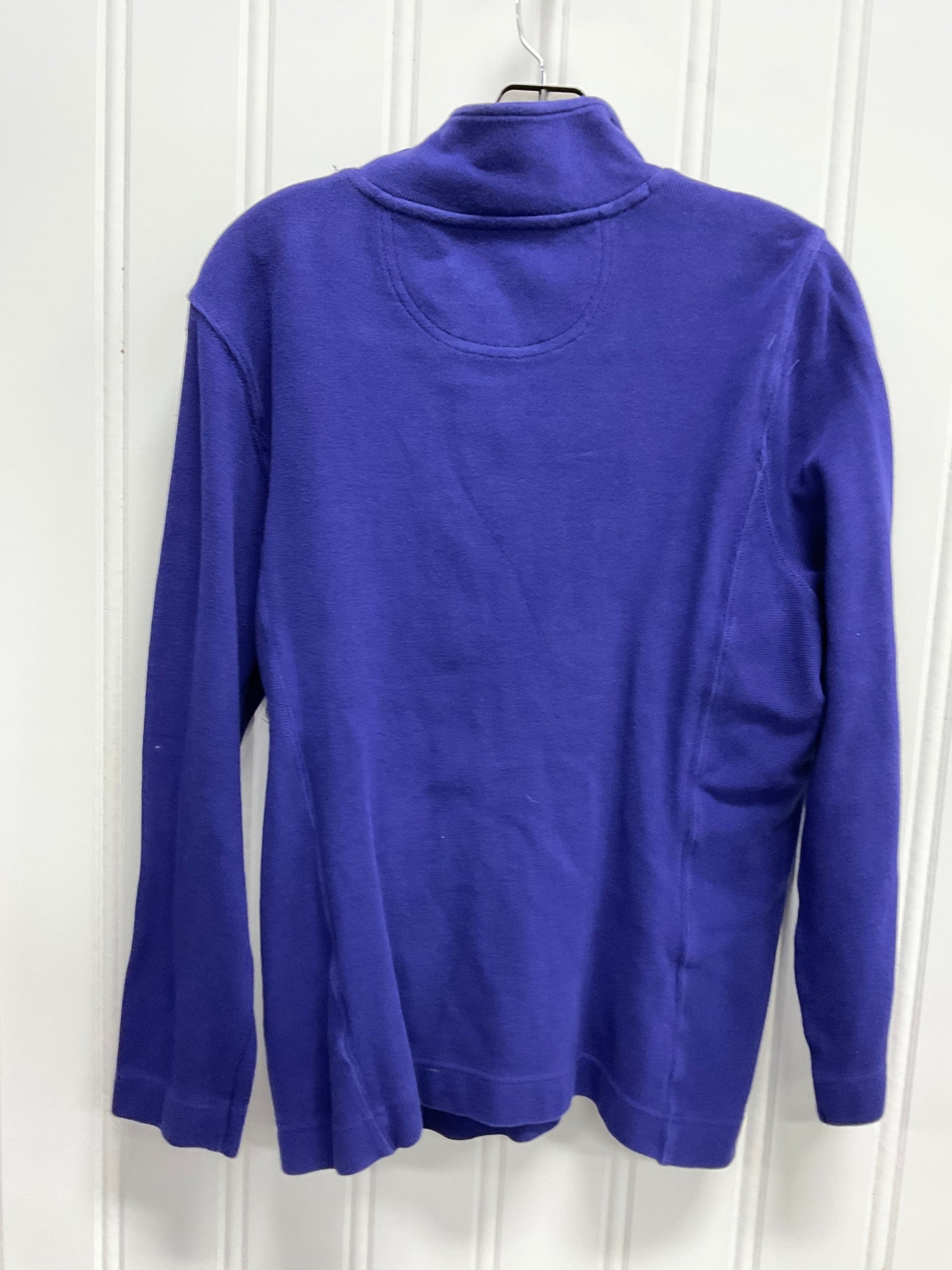 Sweatshirt Collar By Talbots In Blue, Size: L