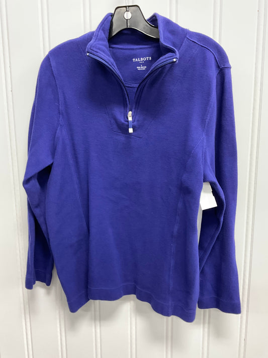 Sweatshirt Collar By Talbots In Blue, Size: L