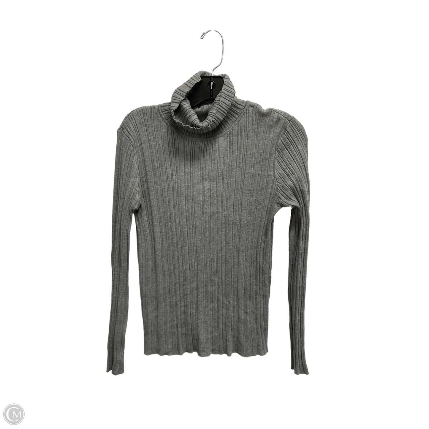 Top Long Sleeve Basic By Time And Tru In Grey, Size: M
