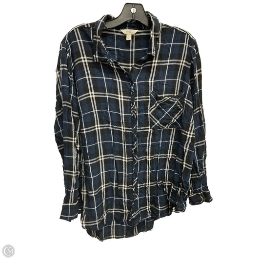 Top Long Sleeve By Terra & Sky In Blue, Size: 2x