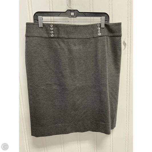 Skirt Midi By White House Black Market In Grey, Size: 14