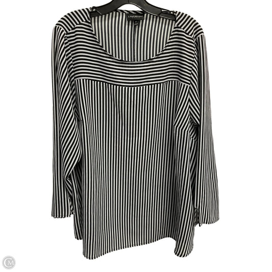 Top Long Sleeve By Lane Bryant In Striped Pattern, Size: 1x