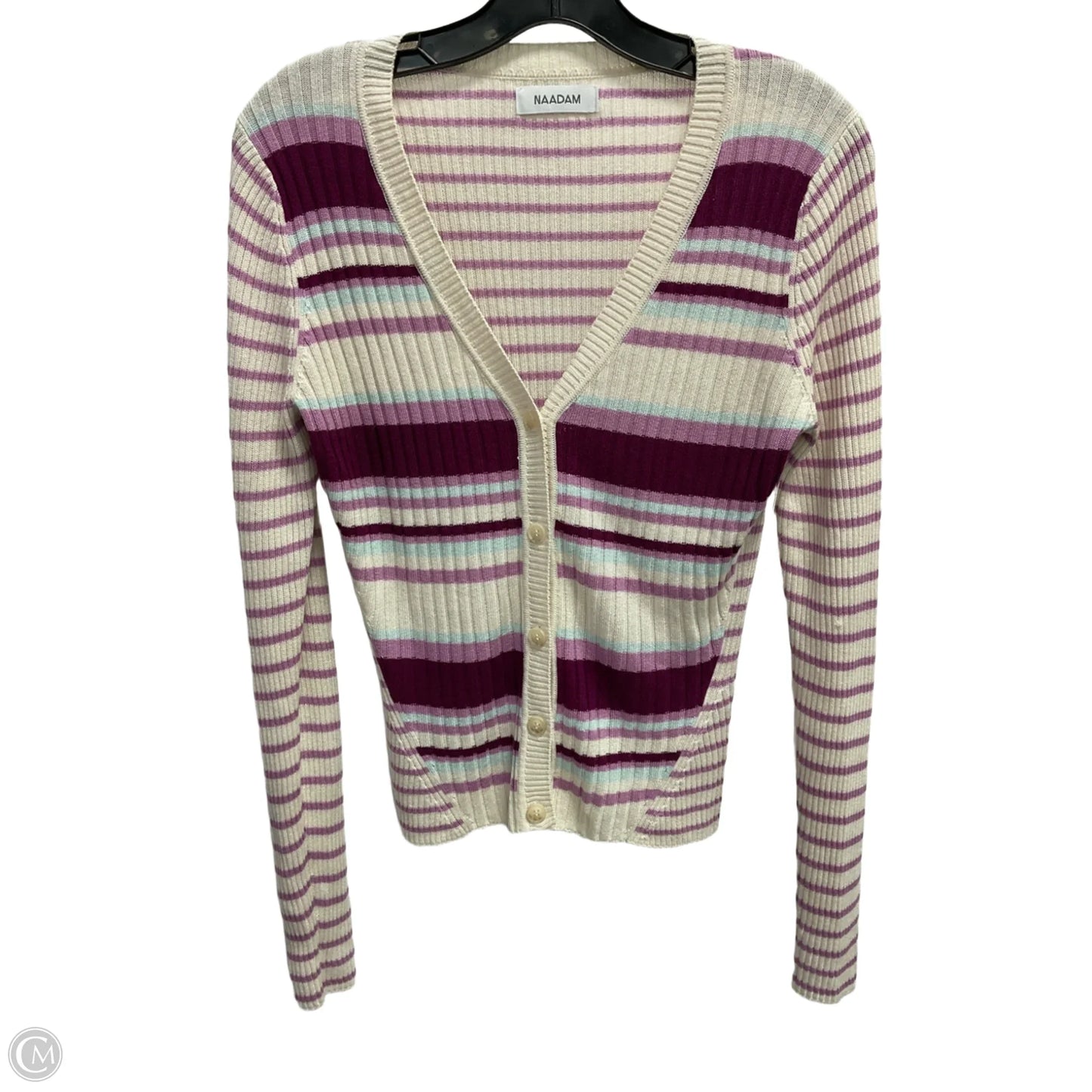 Cardigan By Cmc In Striped Pattern, Size: M