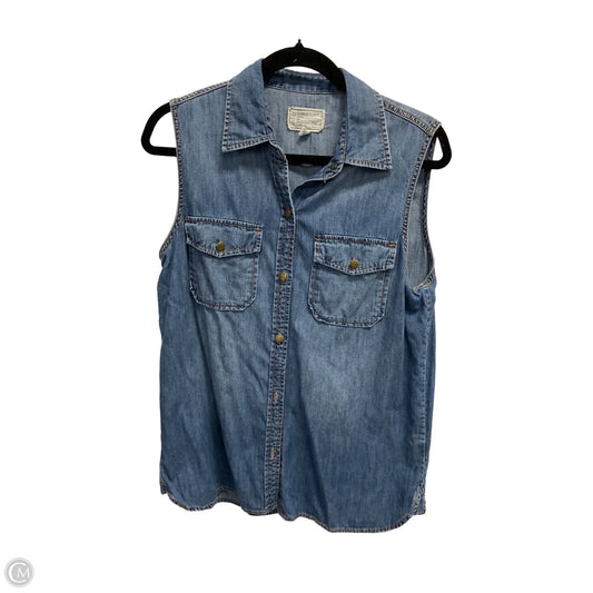 Top Sleeveless By Current/elliott In Blue Denim, Size: S