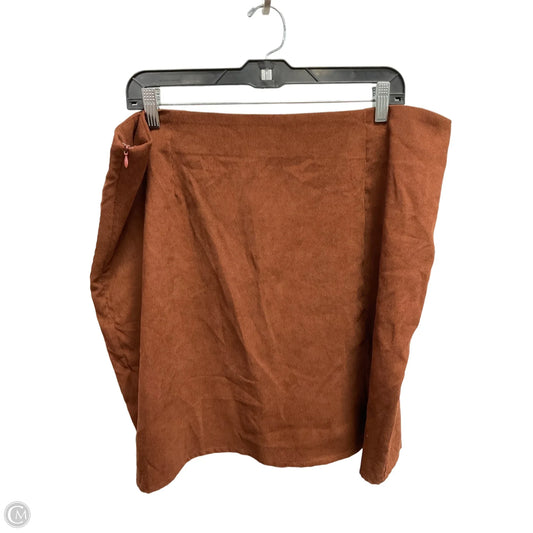 Skirt Midi By Shein In Brown, Size: 3x