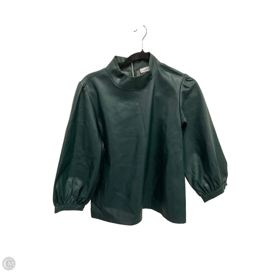 Top Long Sleeve By Calvin Klein In Green, Size: M