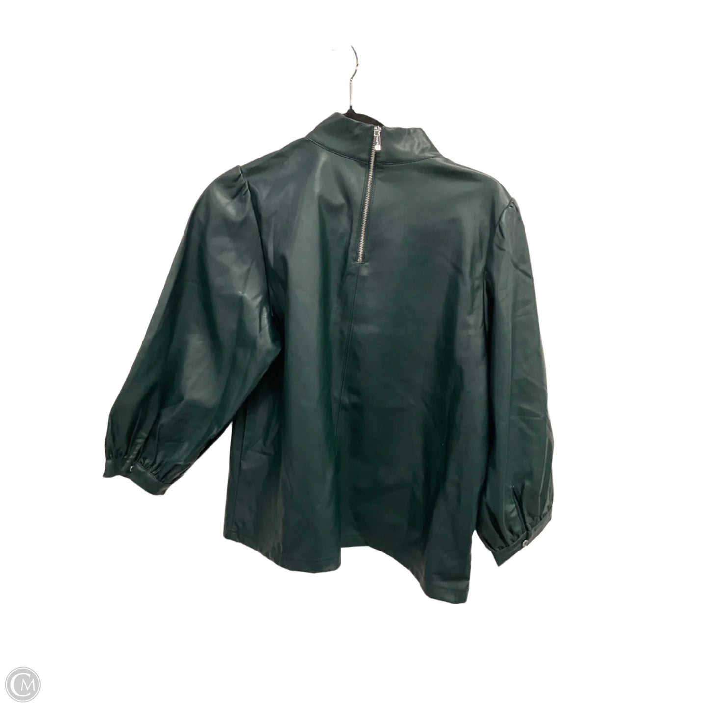 Top Long Sleeve By Calvin Klein In Green, Size: M