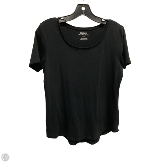 Top Short Sleeve Basic By Chicos In Black, Size: M