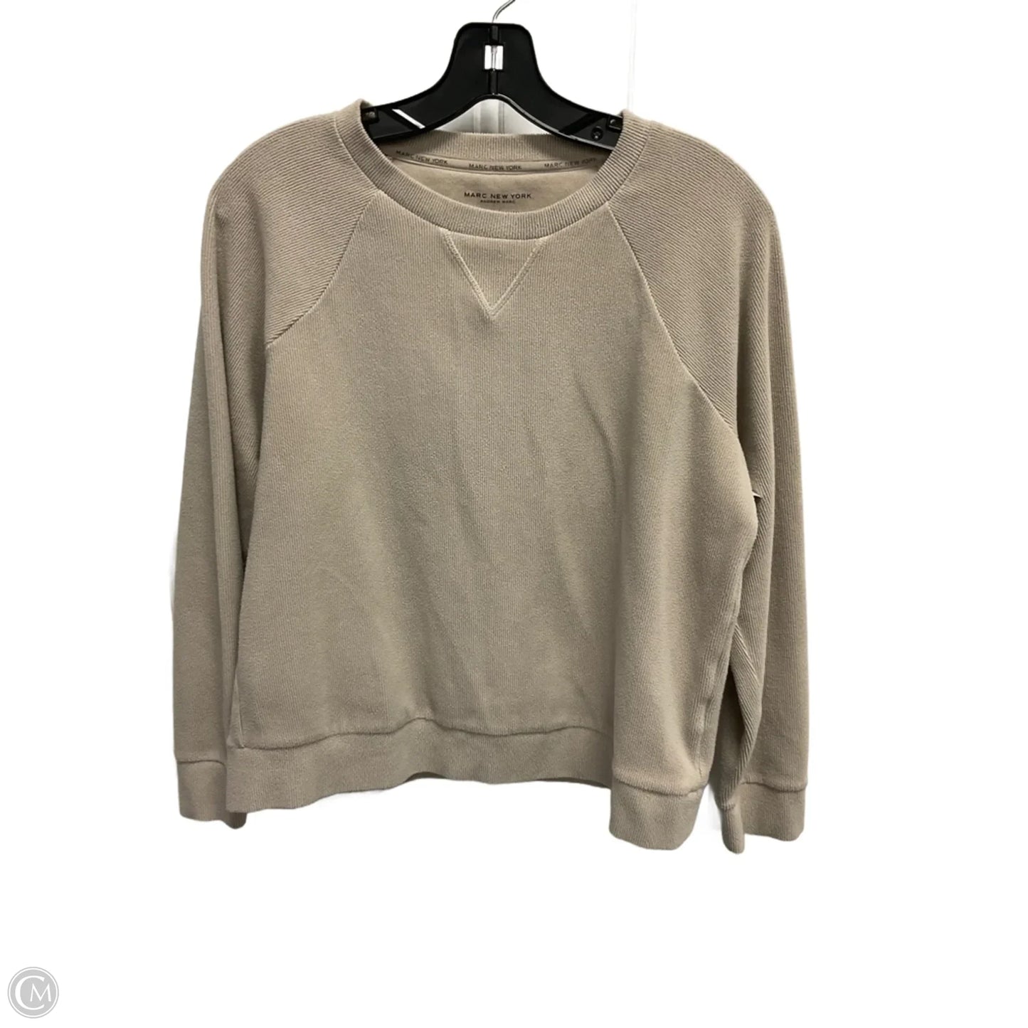 Sweatshirt Crewneck By Marc New York In Tan, Size: S