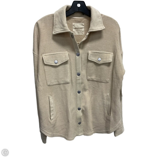Jacket Shirt By Altard State In Tan, Size: Xs
