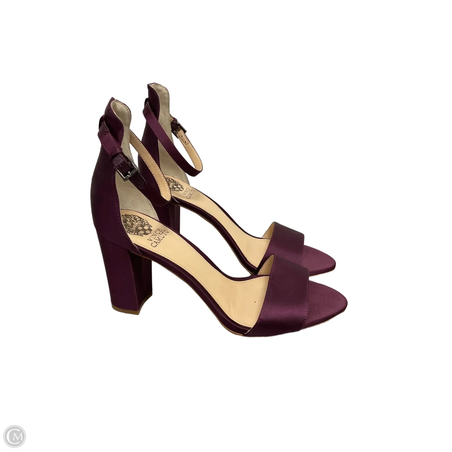 Sandals Heels Block By Vince Camuto In Purple, Size: 9.5