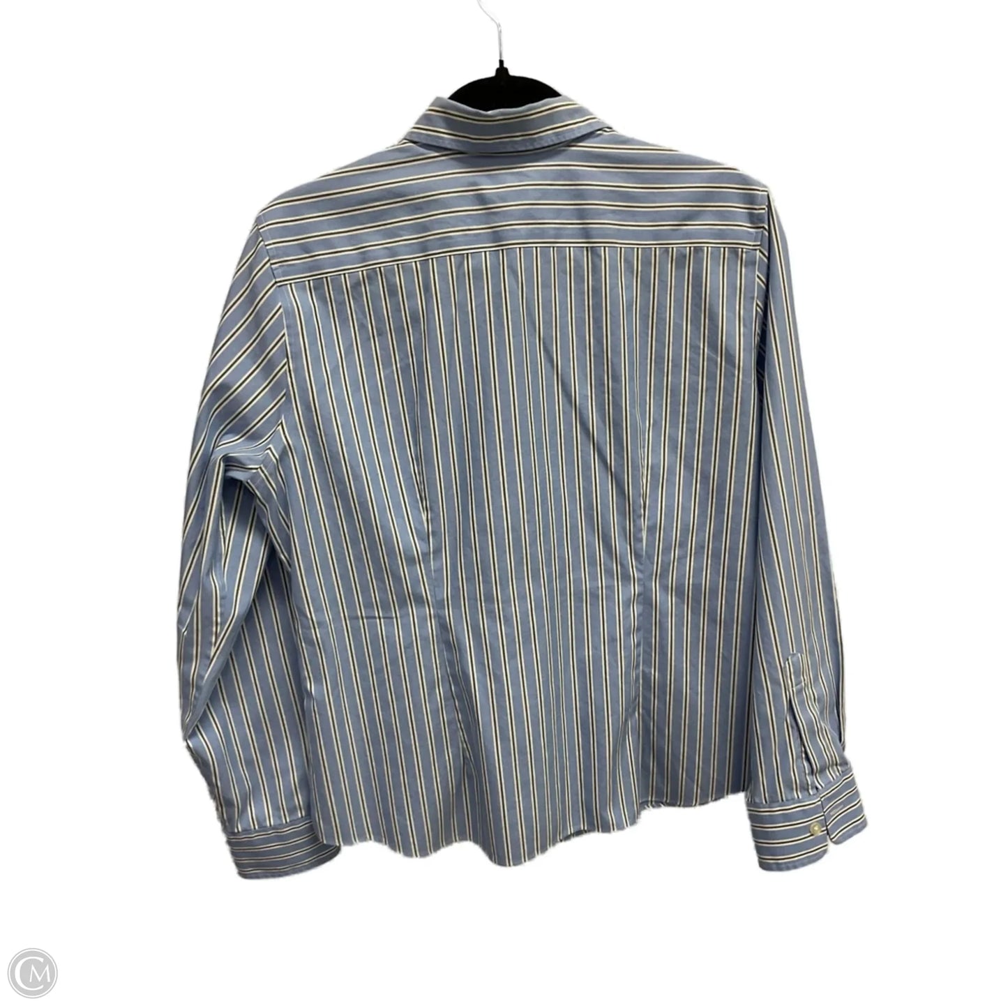 Blouse Long Sleeve By Lands End In Striped Pattern, Size: Xlp