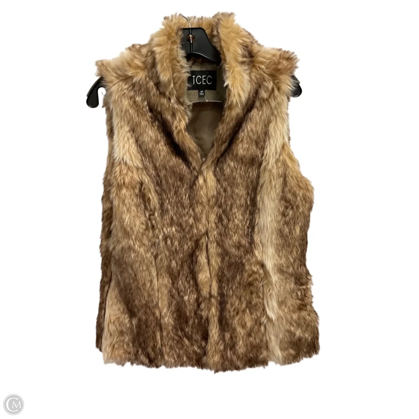 Vest Faux Fur & Sherpa By Tcec In Brown, Size: M