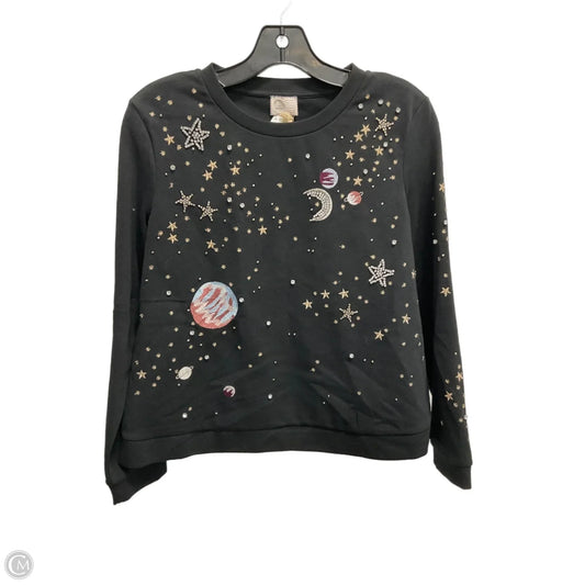 Sweatshirt Crewneck By Anthropologie In Black, Size: Xxs