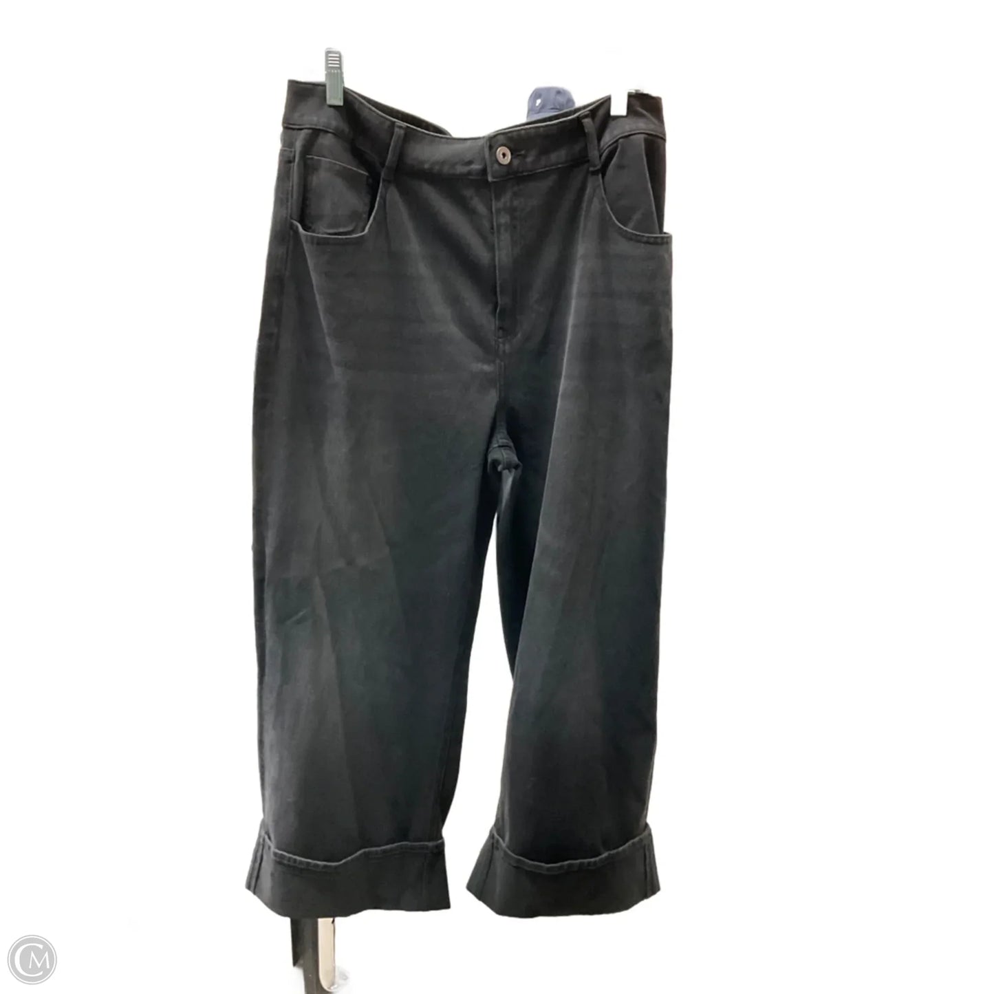 Jeans Wide Leg By Cmc In Black, Size: Xl