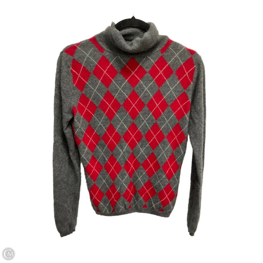 Sweater Cashmere By Apt 9 In Grey & Red, Size: M