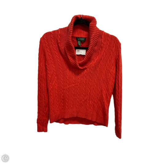 Sweater By Lauren By Ralph Lauren In Orange, Size: M