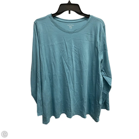 Top Long Sleeve Basic By Eileen Fisher In Blue, Size: 2x