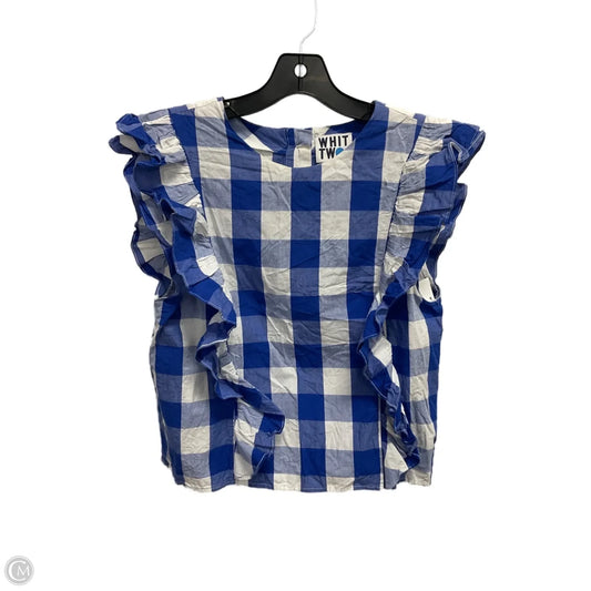 Top Short Sleeve By Anthropologie In Blue, Size: S